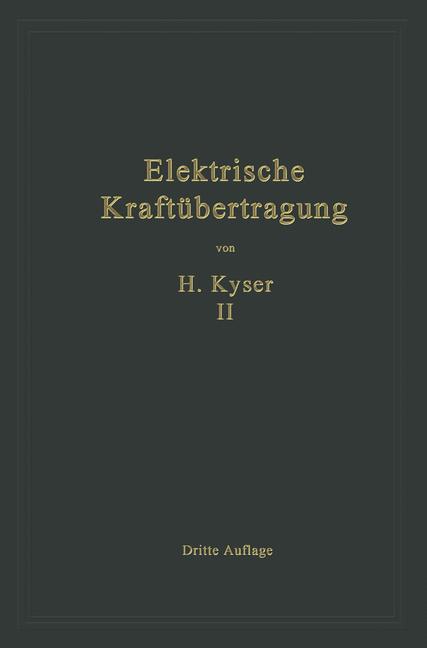 Vorderes Coverbild Die Niederspannungs- und Hochspannungs-Leitungsanlagen