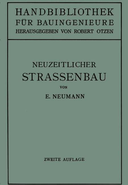 Vorderes Coverbild Der neuzeitliche Straßenbau