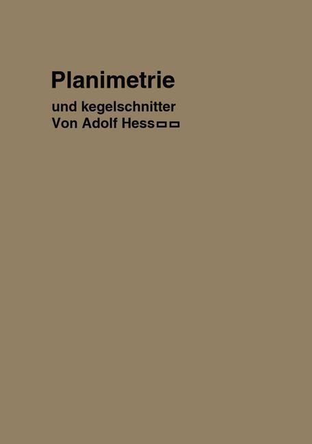 Vorderes Coverbild Planimetrie mit einem Abriß über die Kegelschnitte