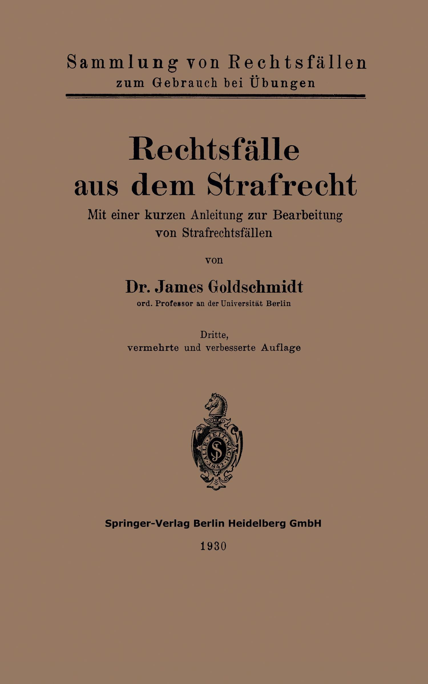 Vorderes Coverbild Rechtsfälle aus dem Strafrecht