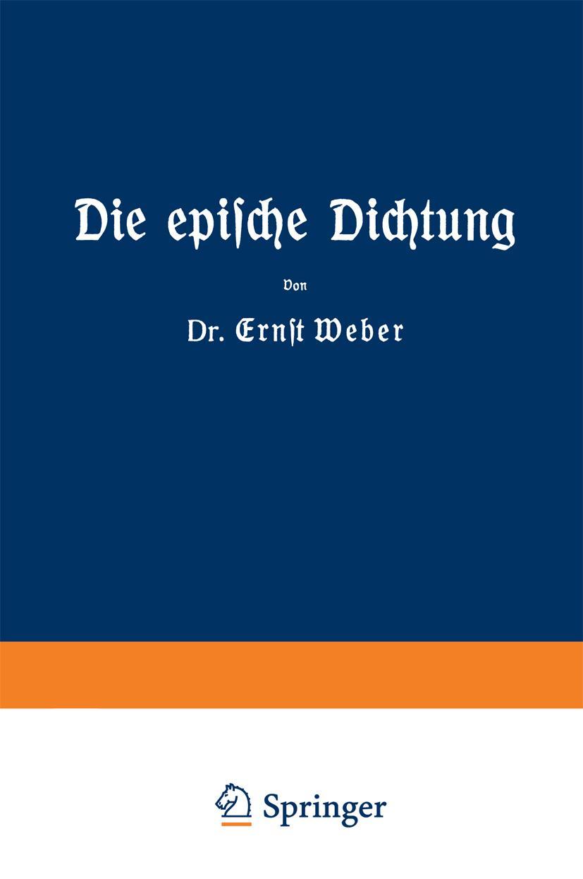 Vorderes Coverbild Die epische Dichtung