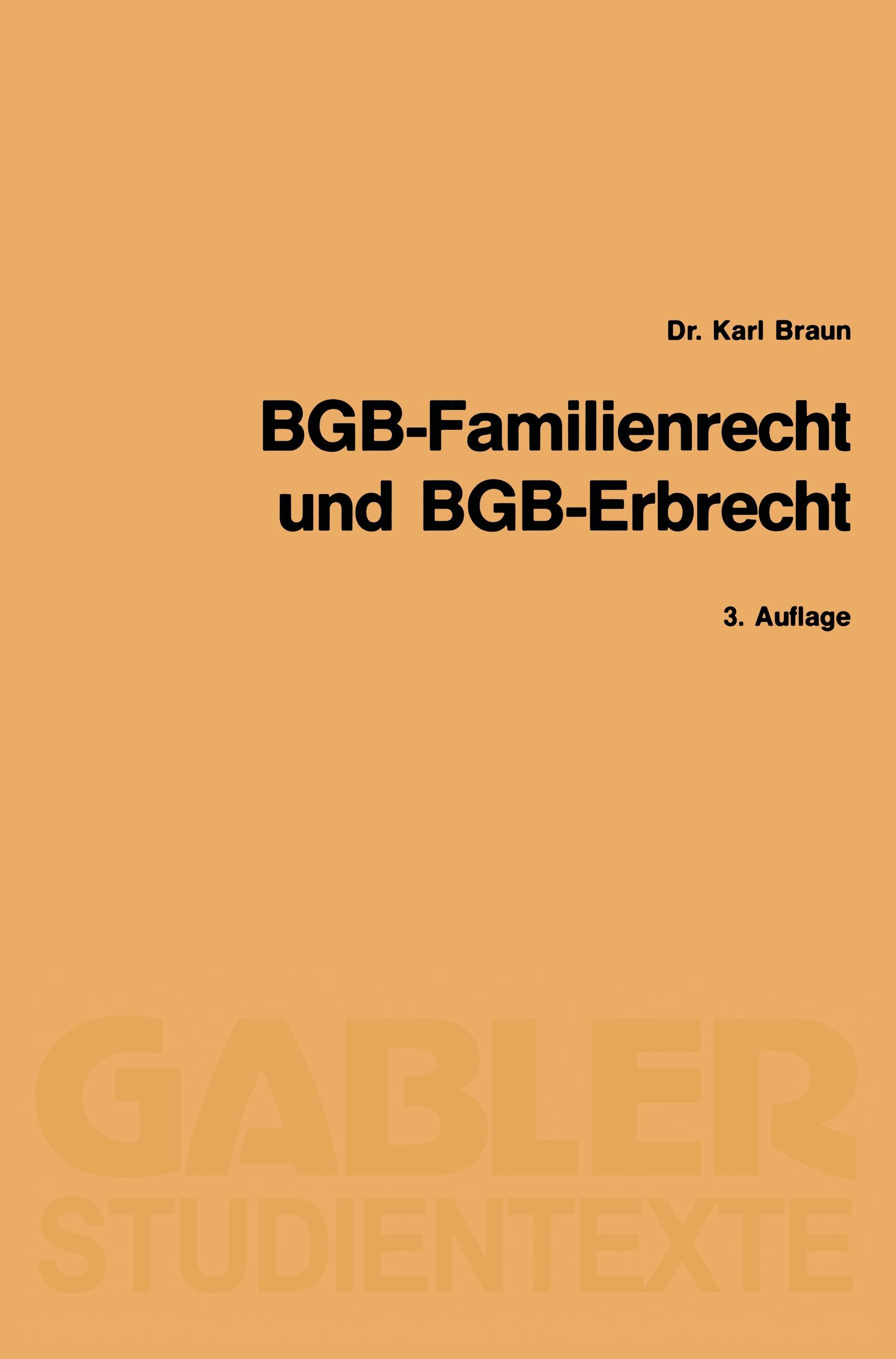 Vorderes Coverbild BGB-Familienrecht und BGB-Erbrecht