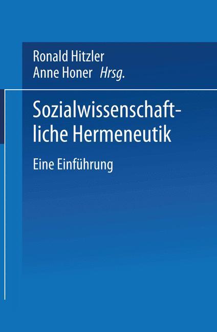 Vorderes Coverbild Sozialwissenschaftliche Hermeneutik