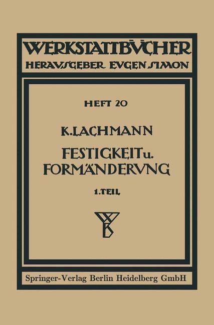 Vorderes Coverbild Festigkeit und Formänderung