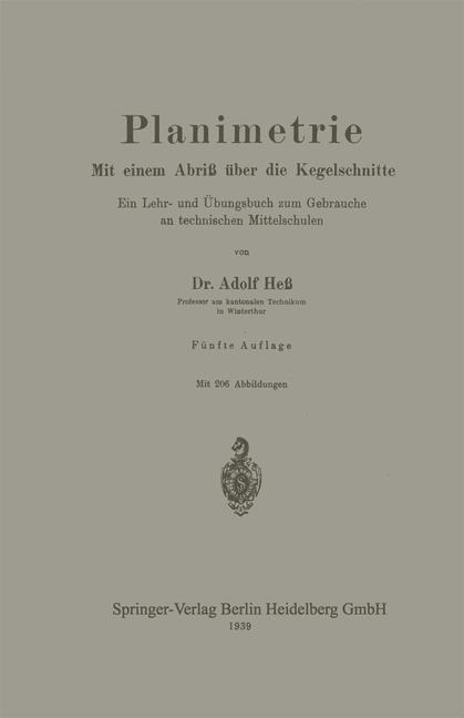 Vorderes Coverbild Planimetrie