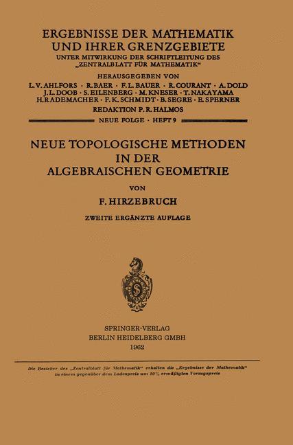 Vorderes Coverbild Neue Topologische Methoden in der Algebraischen Geometrie