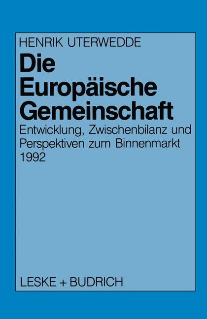 Vorderes Coverbild Die Europäische Gemeinschaft
