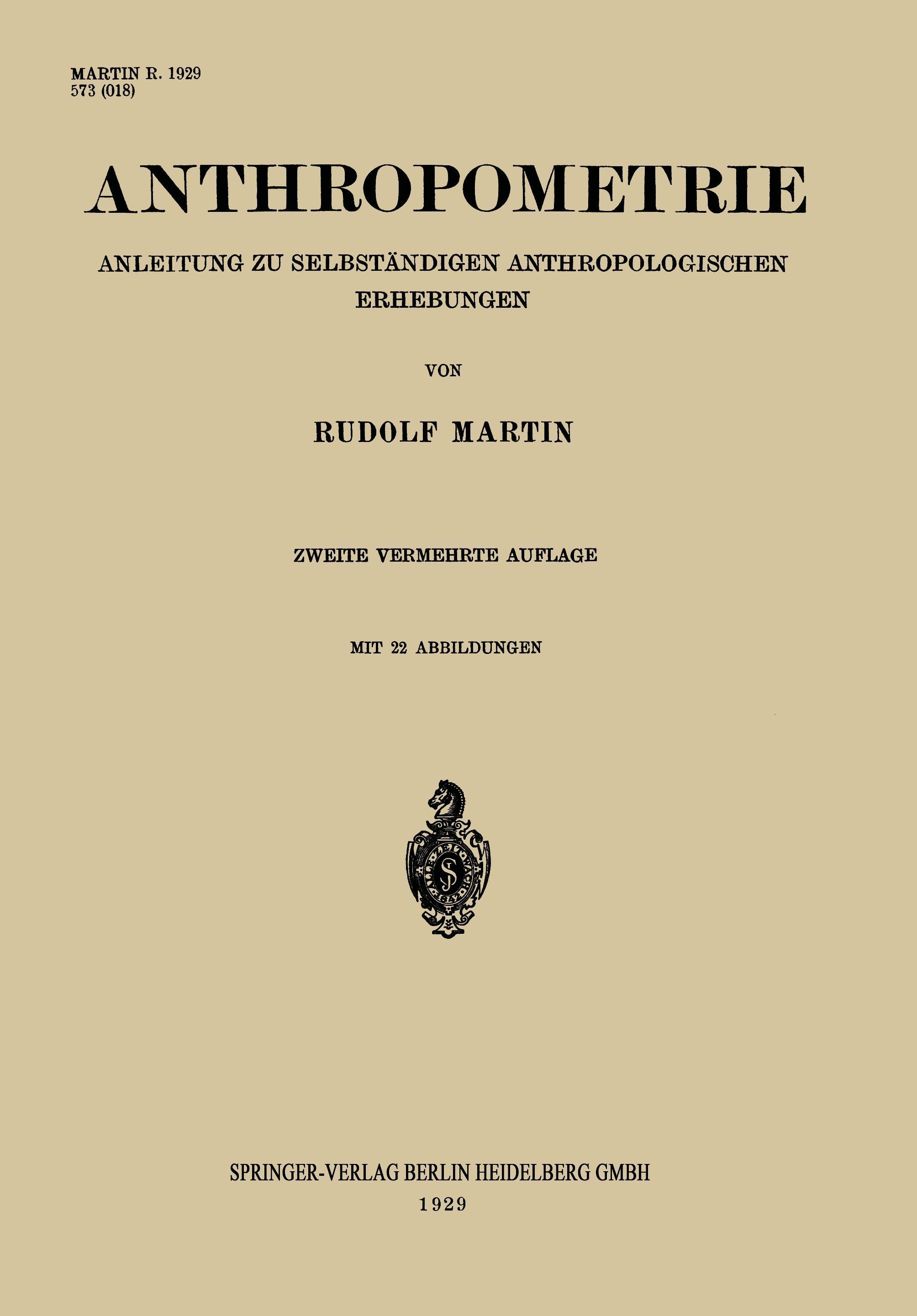 Vorderes Coverbild Anthropometrie
