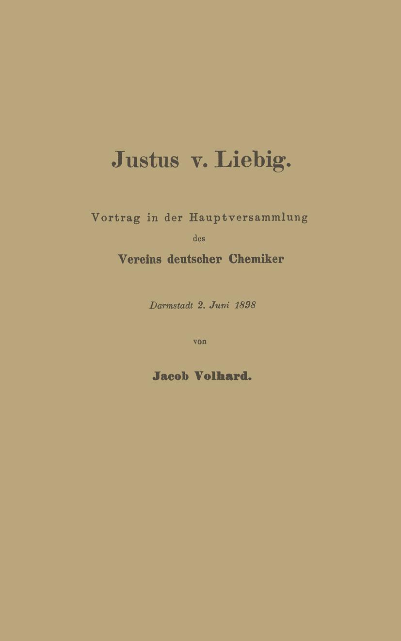 Vorderes Coverbild Justus v. Liebig
