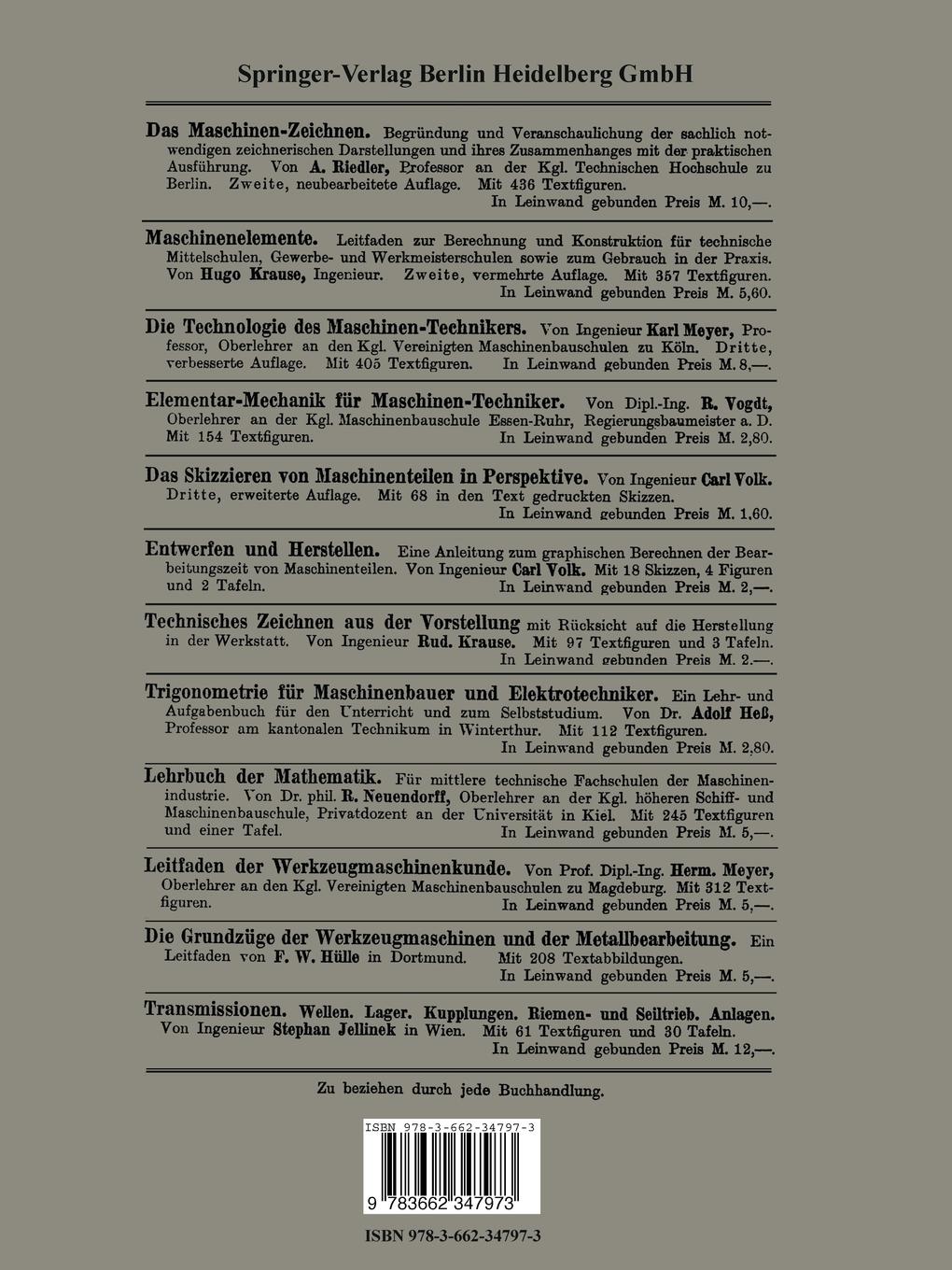 Rückseitencover Schubstangen und Kreuzköpfe