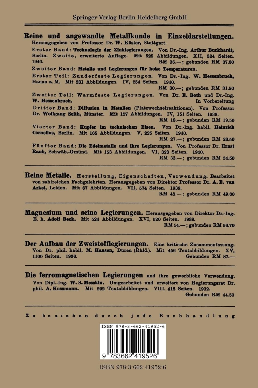 Rückseitencover Nichteisenmetalle