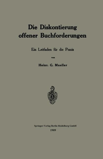 Vorderes Coverbild Die Diskontierung offener Buchforderungen