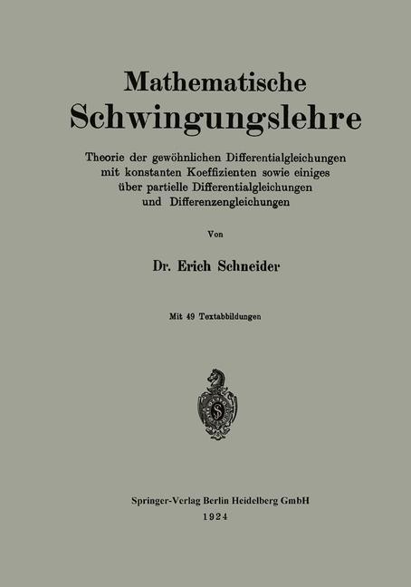 Vorderes Coverbild Mathematische Schwingungslehre