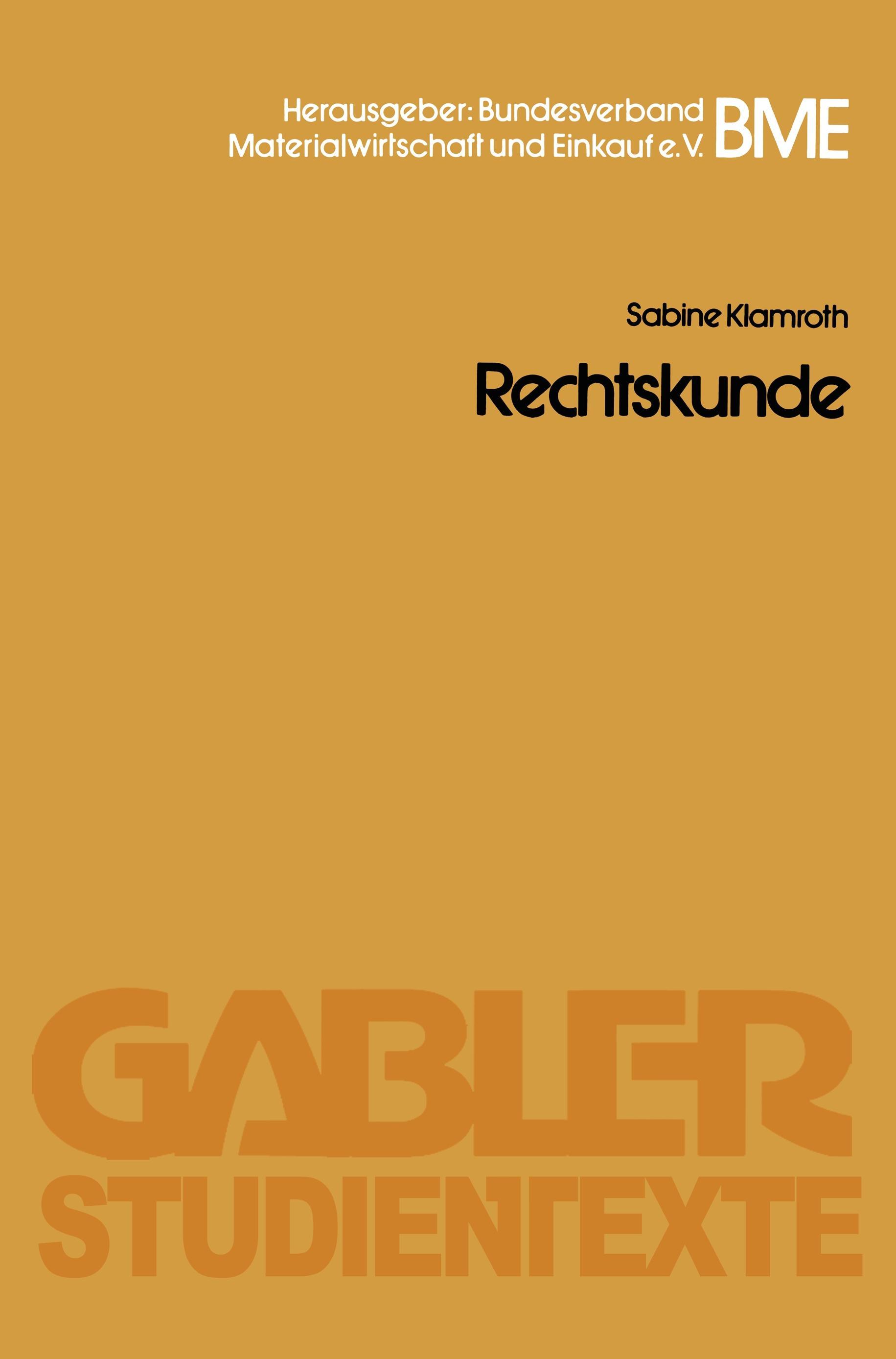 Vorderes Coverbild Rechtskunde