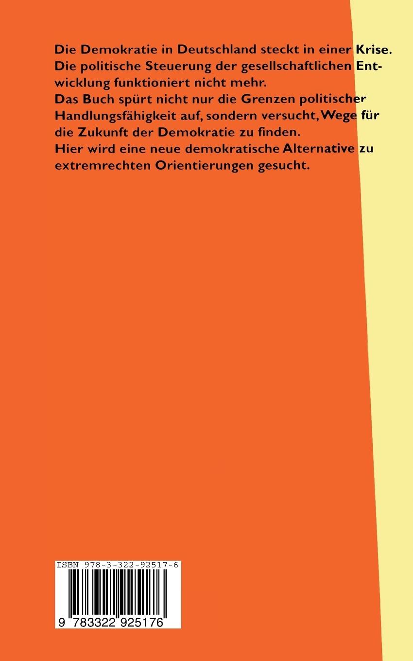 Rückseitencover Demokratie in der Krise ? Zukunft der Demokratie