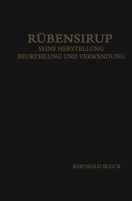 Vorderes Coverbild Rübensirup