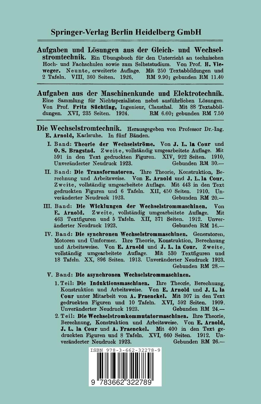 Rückseitencover Die symbolische Methode zur Lösung von Wechselstromaufgaben