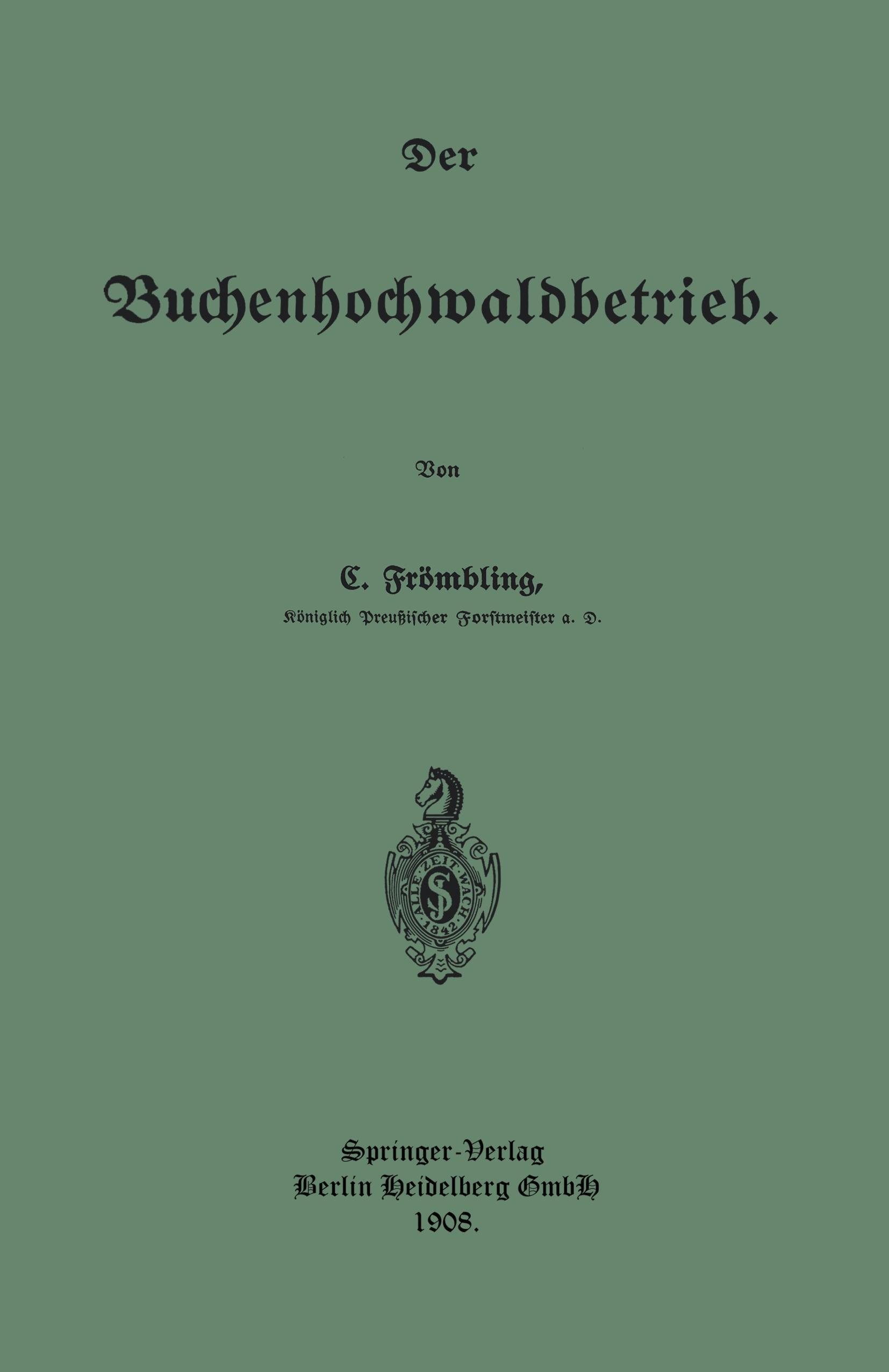 Vorderes Coverbild Der Buchenhochwaldbetrieb