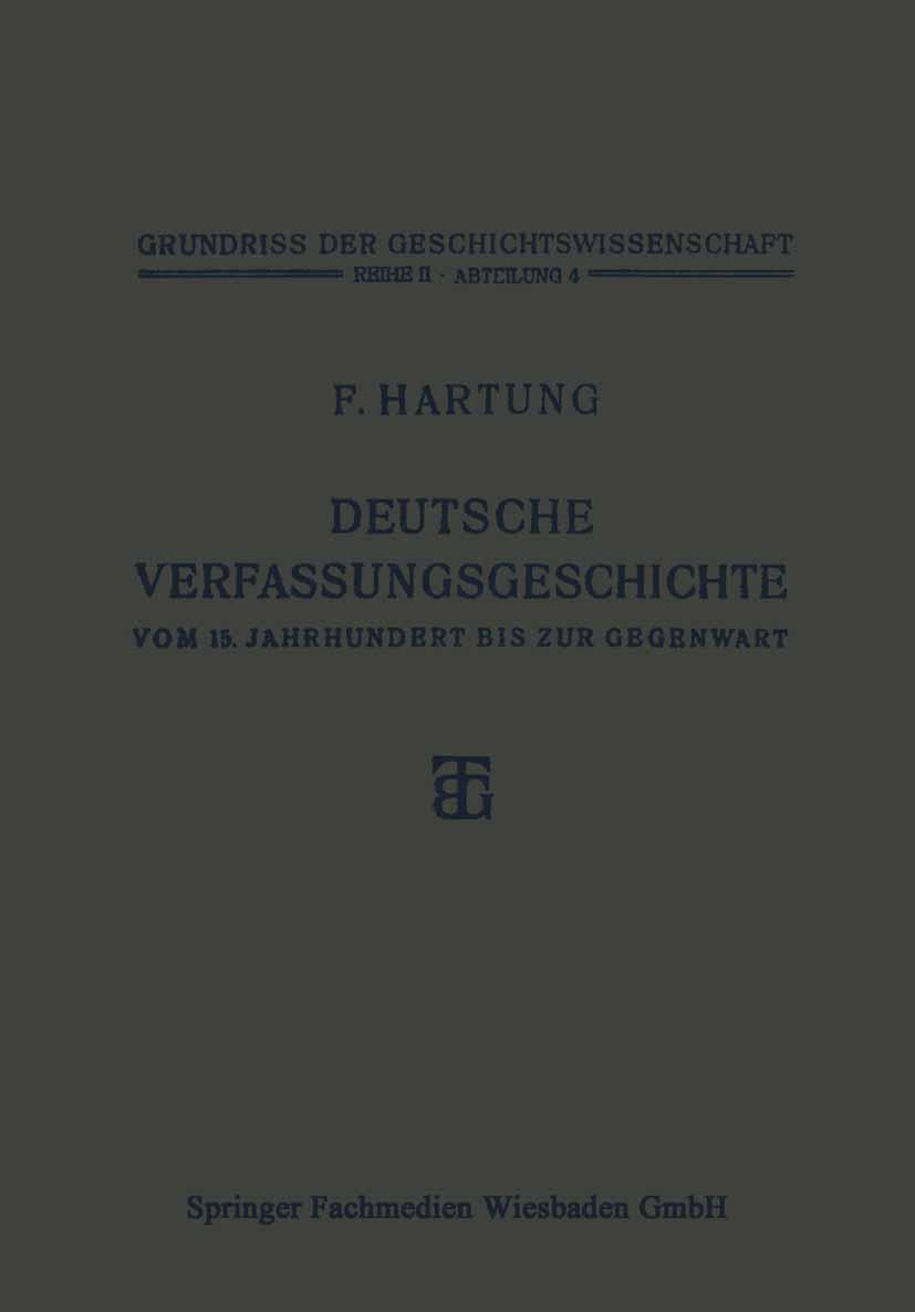 Vorderes Coverbild Deutsche Verfassungsgeschichte vom 15. Jahrhundert bis zur Gegenwart