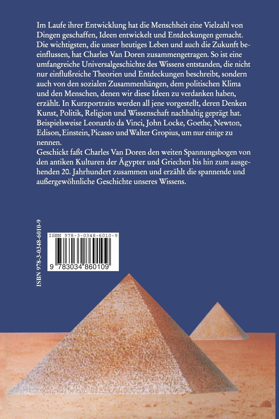 Rückseitencover Geschichte des Wissens