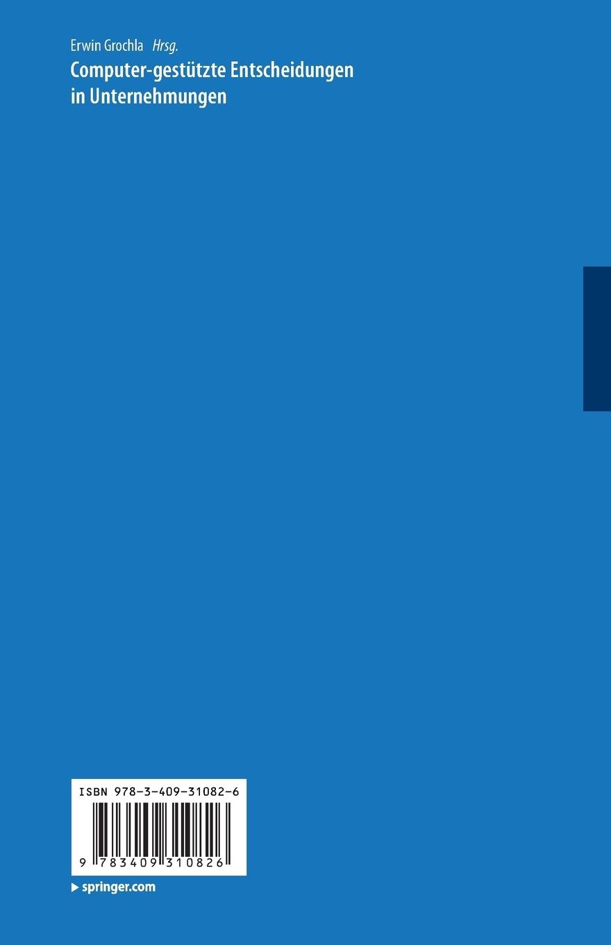 Rückseitencover Computer-gestützte Entscheidungen in Unternehmungen