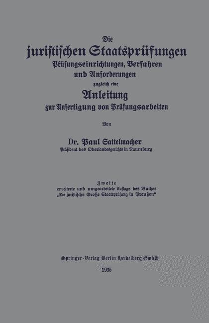 Vorderes Coverbild Die juristischen Staatsprüfungen