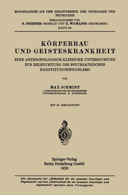 Vorderes Coverbild Körperbau und Geisteskrankheit