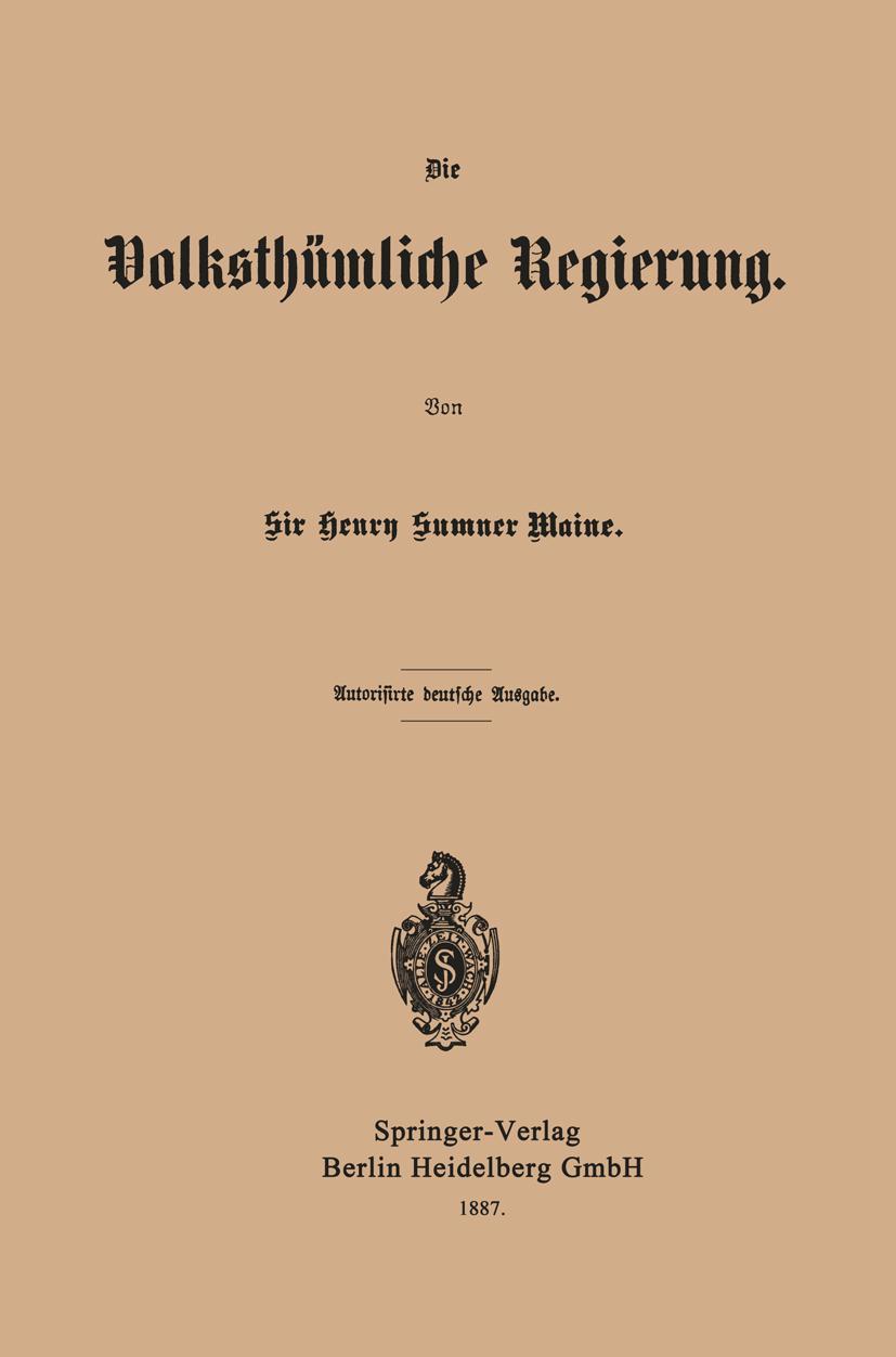Vorderes Coverbild Die Volksthümliche Regierung