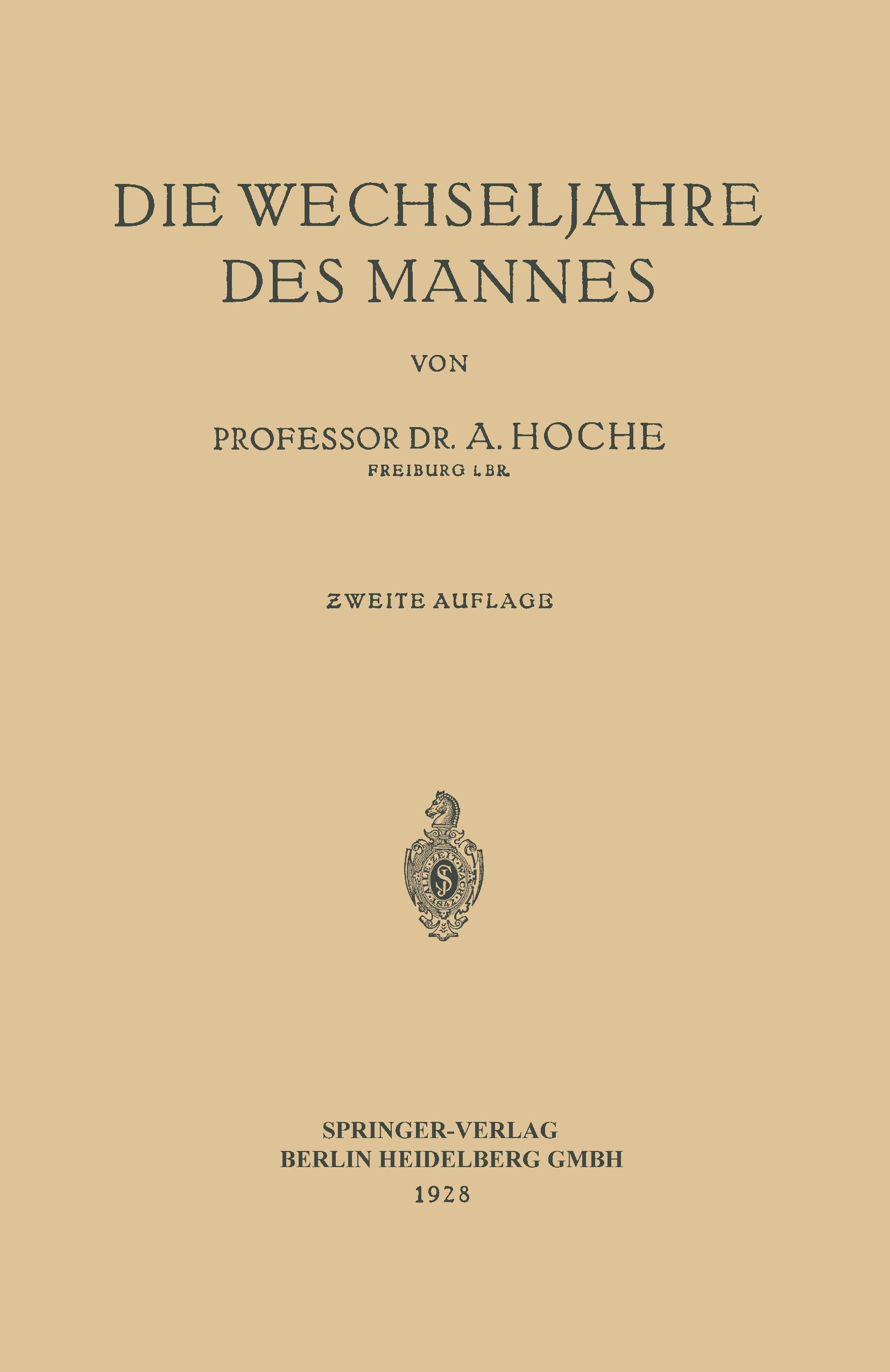 Vorderes Coverbild Die Wechseljahre des Mannes