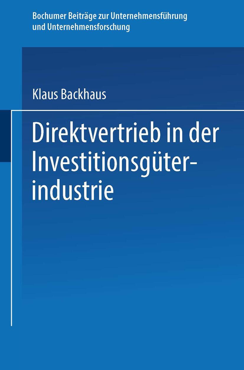 Vorderes Coverbild Direktvertrieb in der Investitionsgüterindustrie