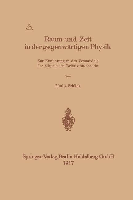 Vorderes Coverbild Raum und Zeit in der gegenwärtigen Physik