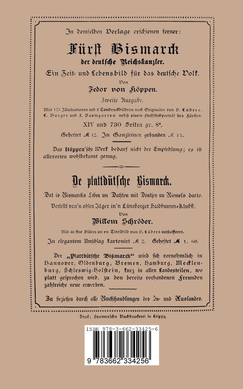 Rückseitencover Unser Bismarck