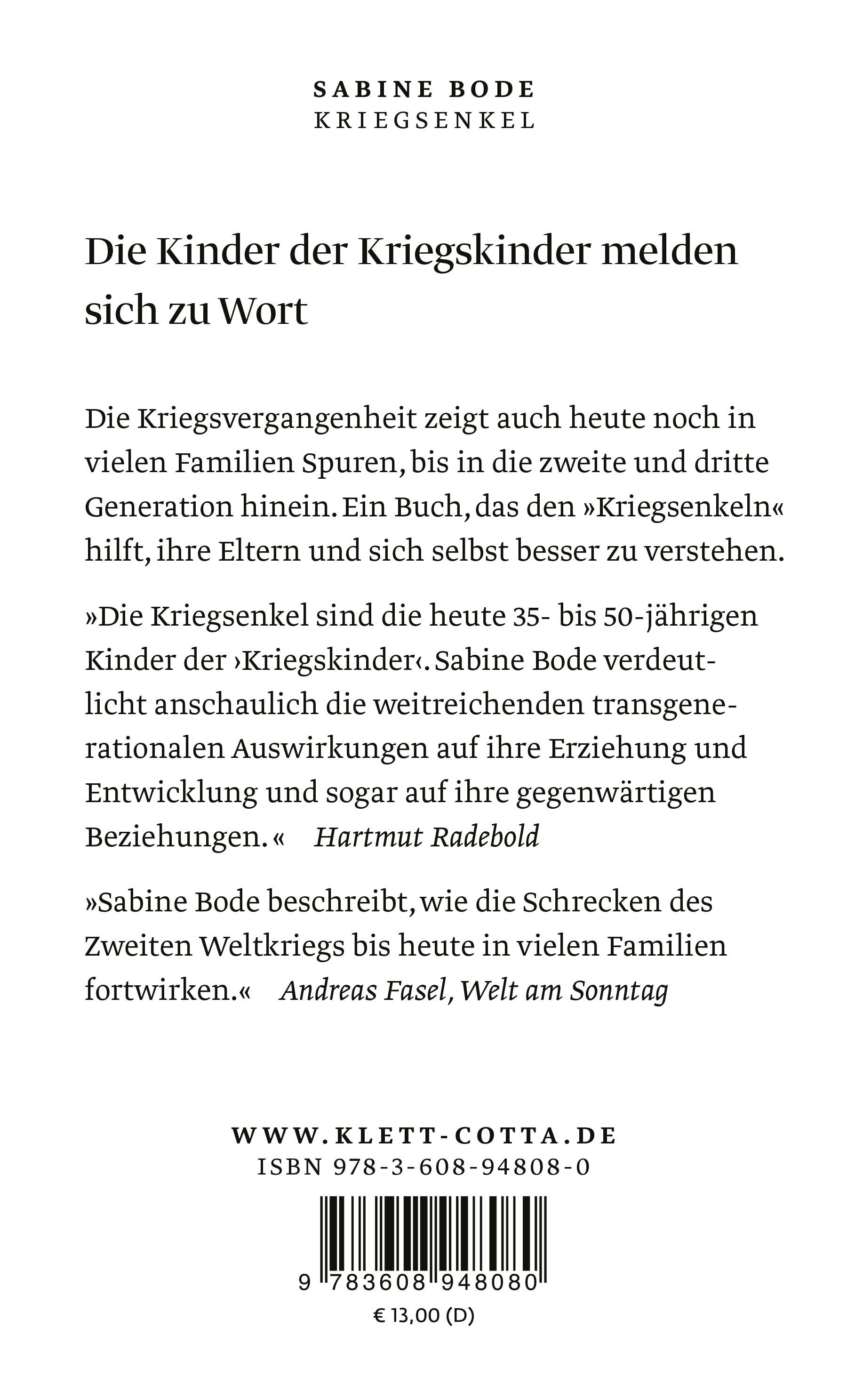 Rückseitencover Kriegsenkel