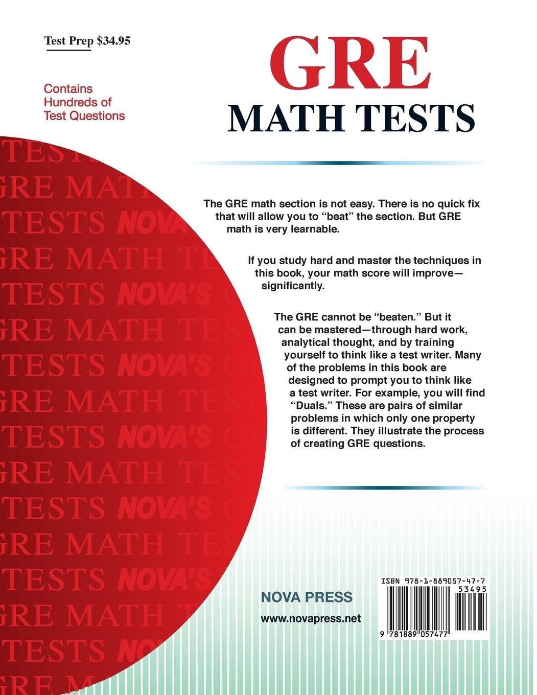 Rückseitencover GRE Math Tests