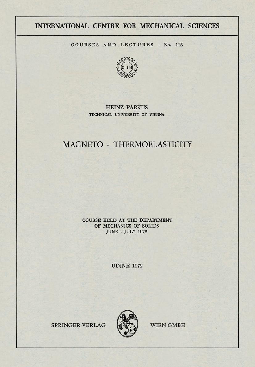 Vorderes Coverbild Magneto - Thermoelasticity