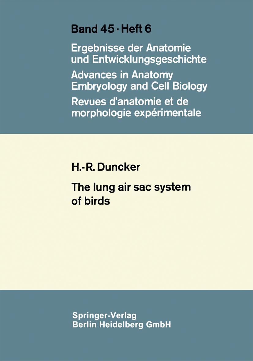 Vorderes Coverbild The Lung Air Sac System of Birds