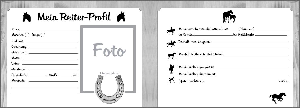 Beispielinhalt (Bild) Mein Reiter-Tagebuch - Für alle Erlebnisse und Erinnerungen aus dem Reitstall