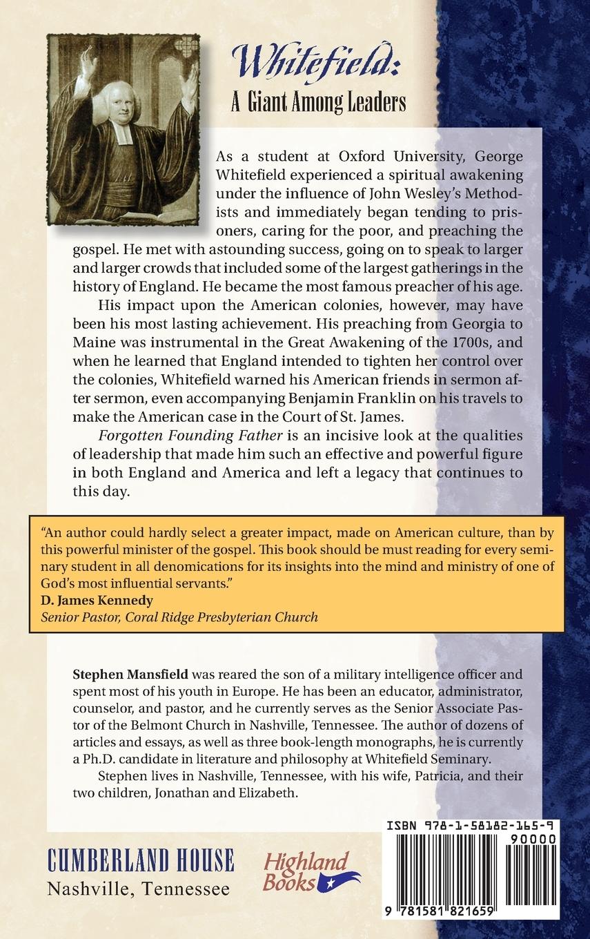 Rückseitencover Forgotten Founding Father