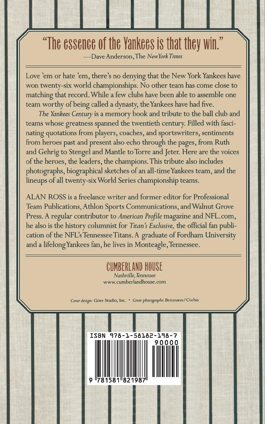 Rückseitencover Yankees Century
