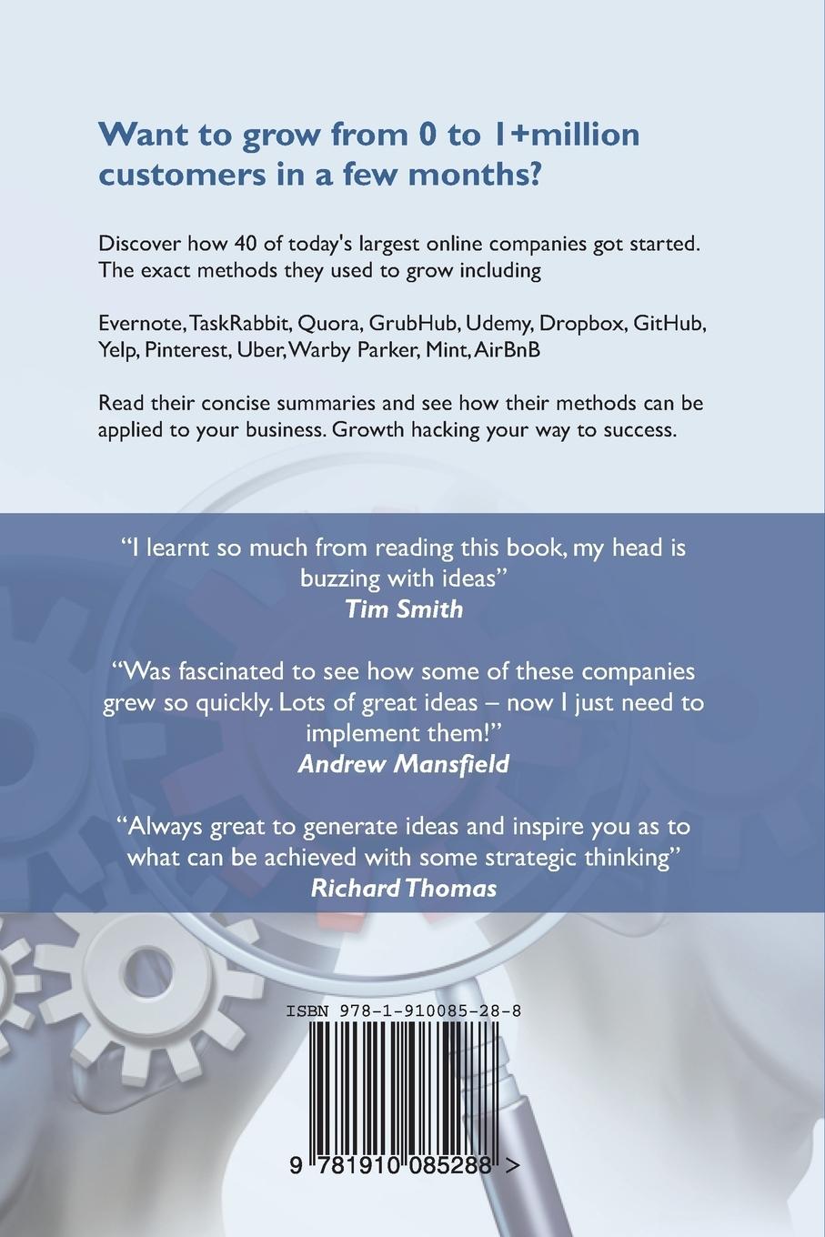 Rückseitencover Growth Hacking Techniques, Disruptive Technology - How 40 Companies Made It Big