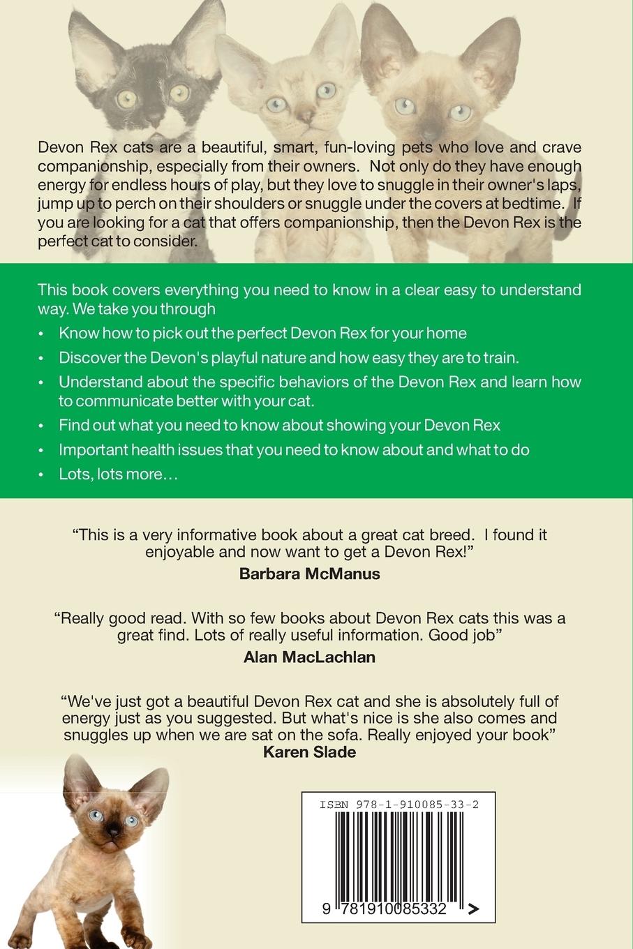 Rückseitencover Devon Rex Cats and Kittens Everything about Acquisition, Care, Nutrition, Behavior, Personality, Health, Training and More (Cat Owner's Books)