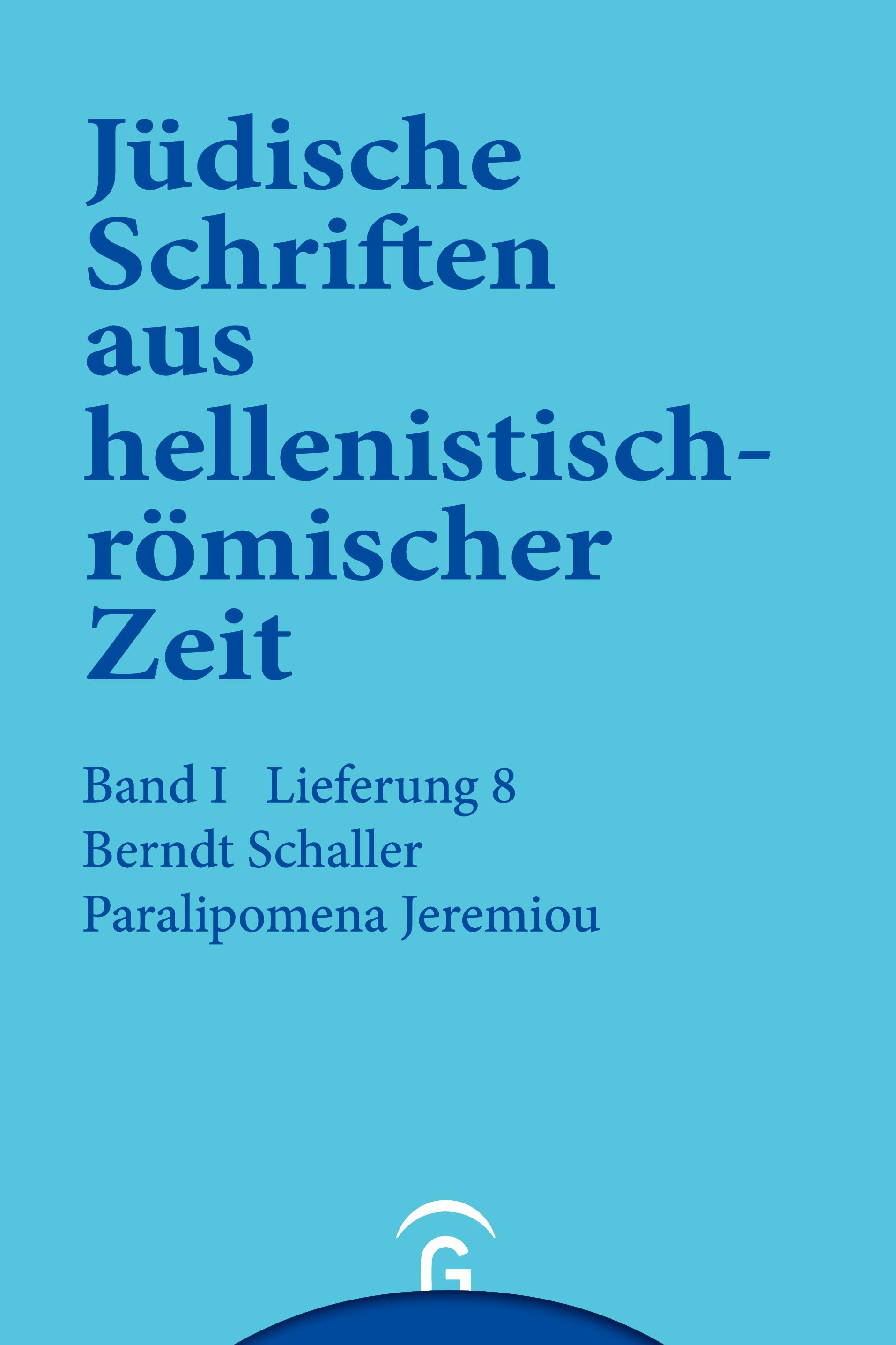 Vorderes Coverbild Paralipomena Jeremiou