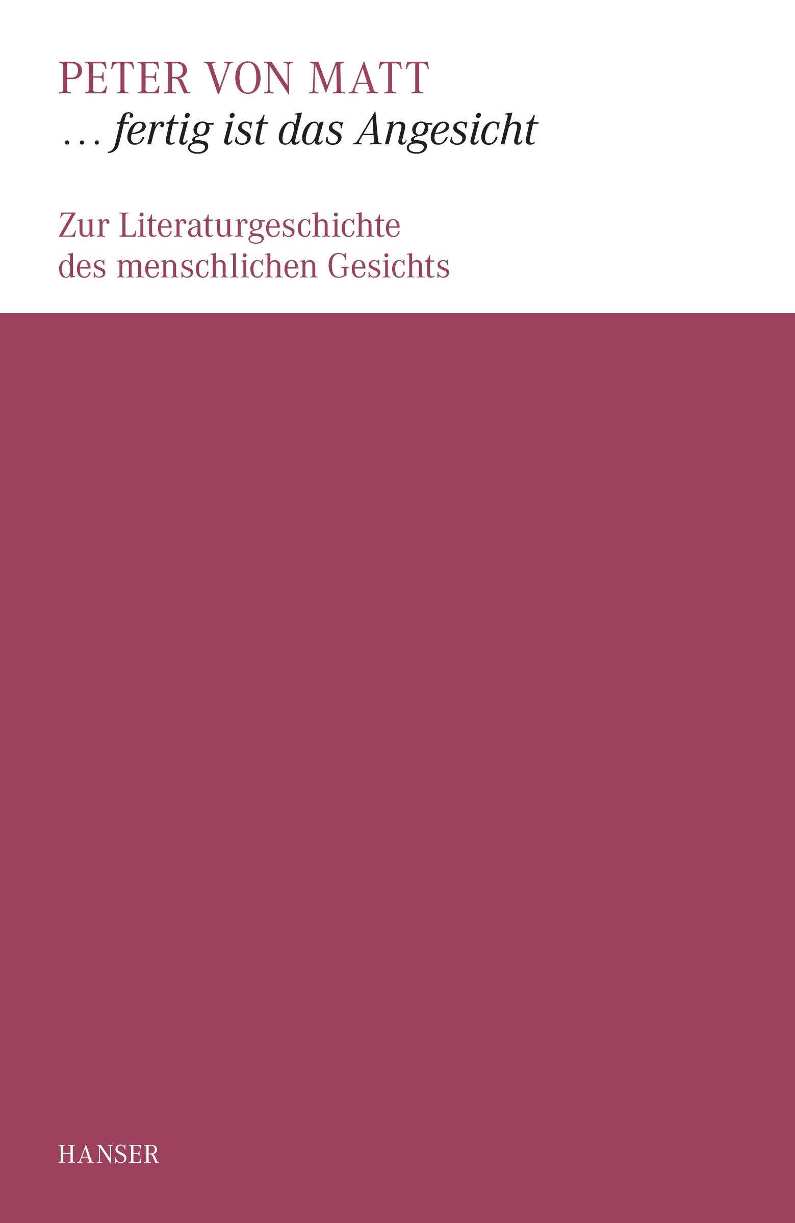 Vorderes Coverbild ... fertig ist das Angesicht