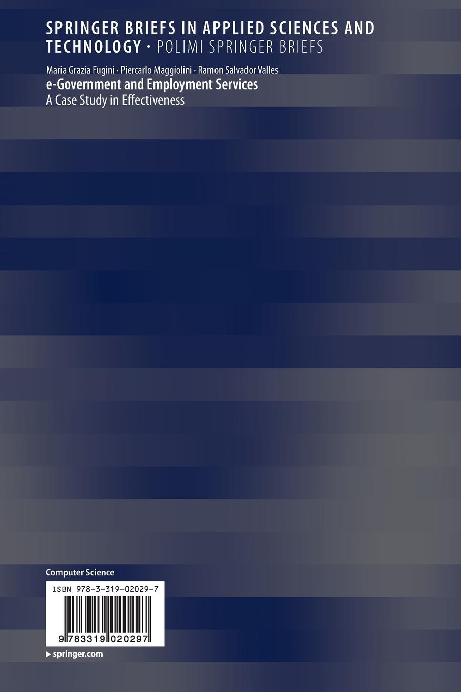 Rückseitencover e-Government and Employment Services