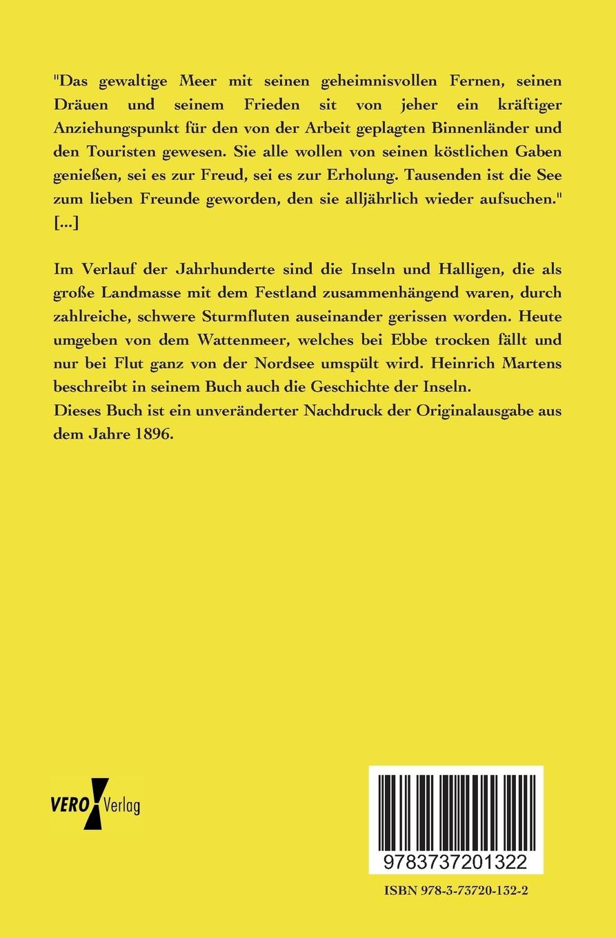 Rückseitencover Die Nordfriesischen Inseln