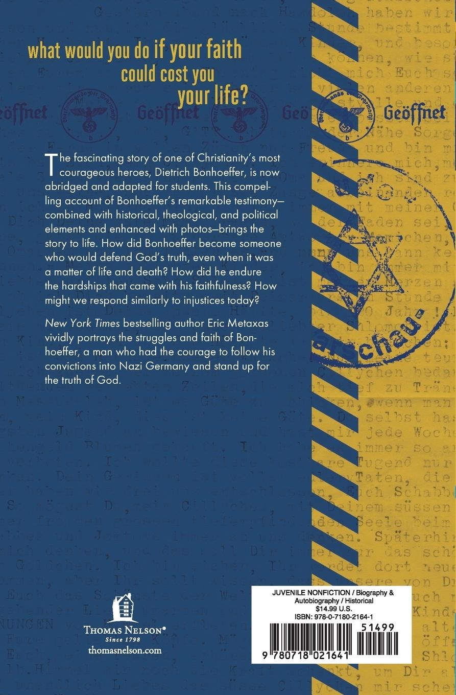 Rückseitencover Bonhoeffer Student Edition