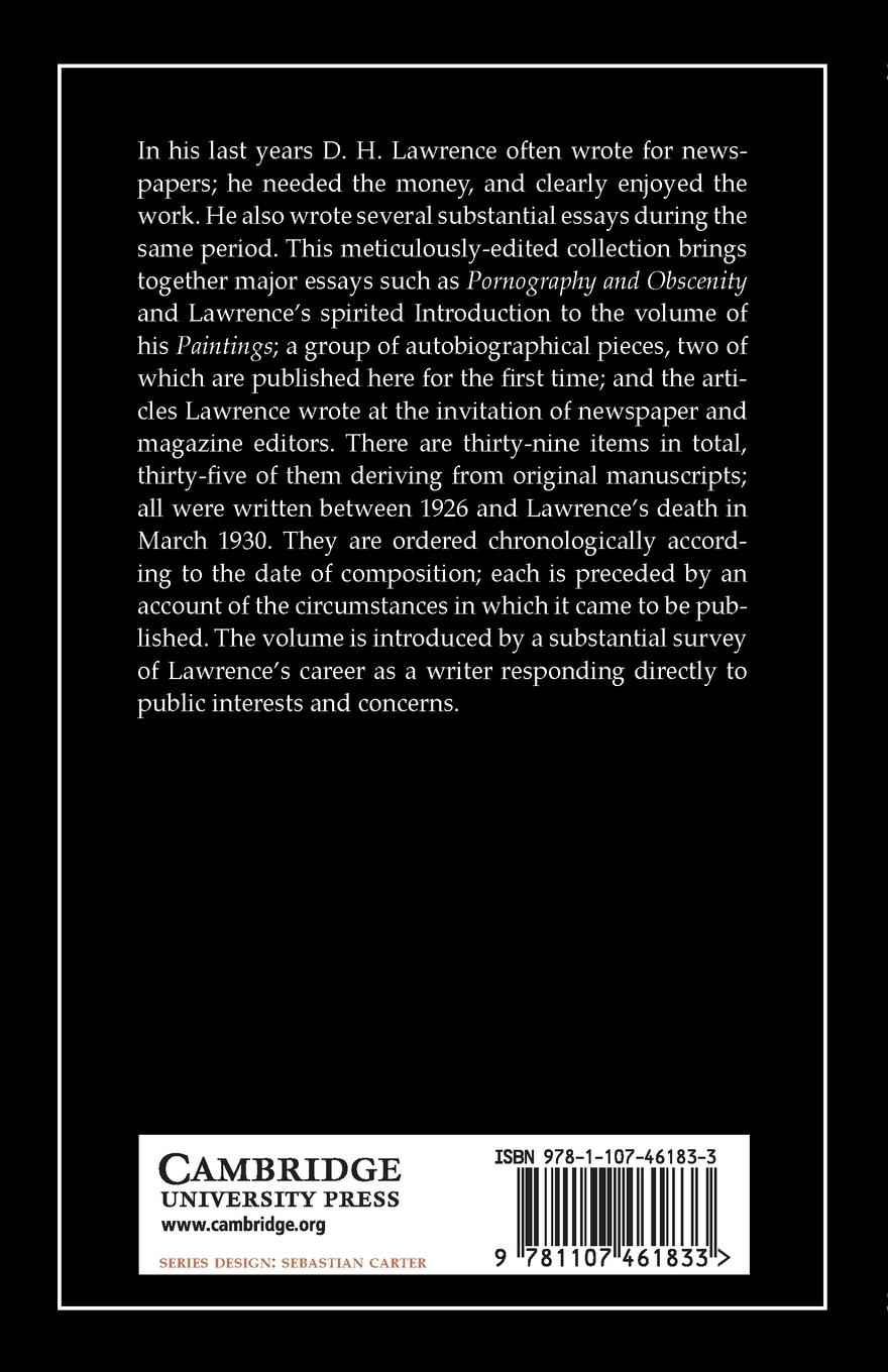 Rückseitencover D. H. Lawrence