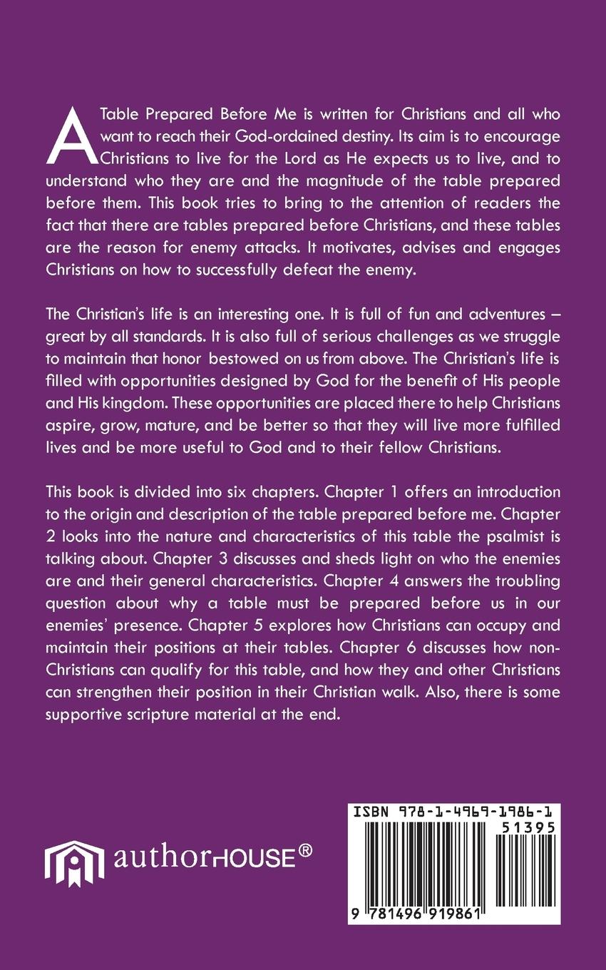 Rückseitencover A Table Prepared Before Me