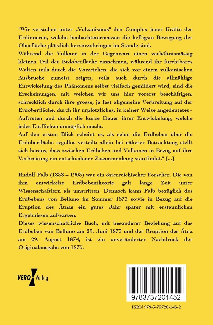 Rückseitencover Gedanken und Studien über den Vulkanismus