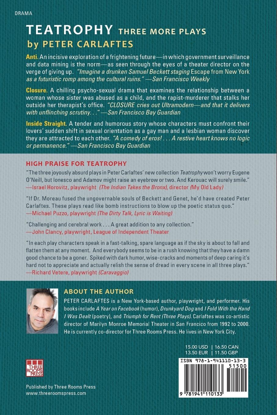 Rückseitencover Teatrophy: Three More Plays